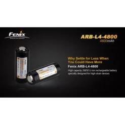 Batería Recargable Fenix ARB-L4 - 26650 - 3.7v 4800 MAh -Leopard Almacenar bateria recargable fenix arb l4 26650 37v 4800 mah 3