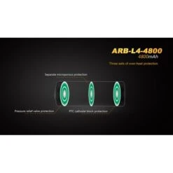 Batería Recargable Fenix ARB-L4 - 26650 - 3.7v 4800 MAh -Leopard Almacenar bateria recargable fenix arb l4 26650 37v 4800 mah 5