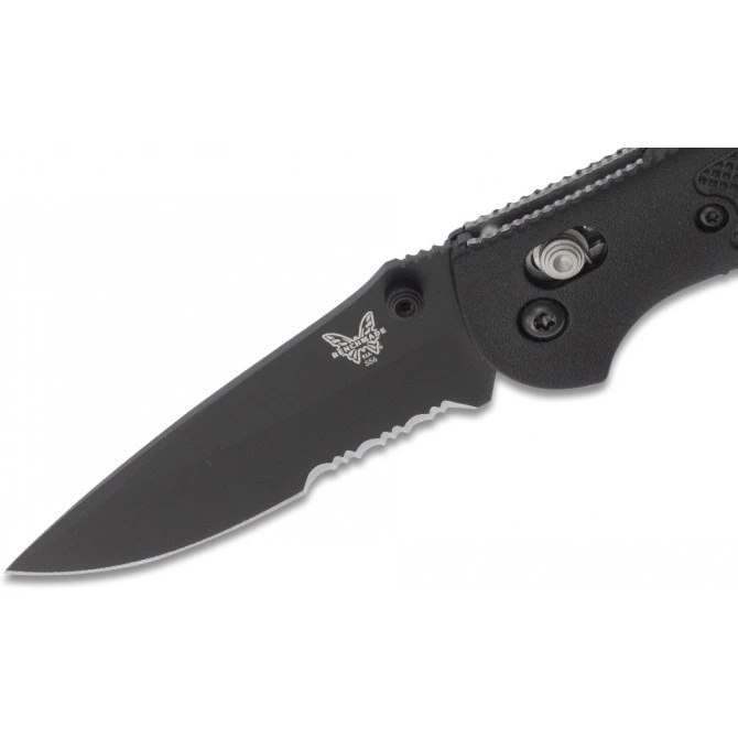 Benchmade Mini Griptilian 556SBK-S30V Drop Point Negro Hoja Negra Filo Mixto 7 Benchmade Mini Griptilian 556SBK-S30V Drop Point Negro Hoja Negra Filo Mixto - Imagen 5