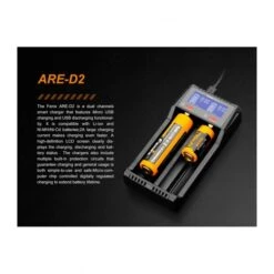 Cargador Fenix ARE-D2 Digital 2 Vías 15 Cargador Fenix ARE-D2 Digital 2 Vías -Leopard Almacenar cargador inteligente fenix are d2 digital 2 vias 2