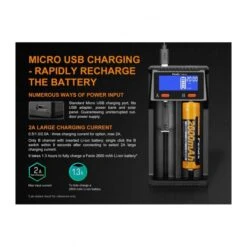 Cargador Fenix ARE-D2 Digital 2 Vías 17 Cargador Fenix ARE-D2 Digital 2 Vías -Leopard Almacenar cargador inteligente fenix are d2 digital 2 vias 4