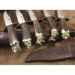 Muela Africa Elephant-16BF Asta -Leopard Almacenar cuchillo muela africa elephant 16bf asta 1