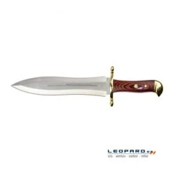 Muela Podenquero Madera Y Latón -Leopard Almacenar cuchillo muela podenquero madera y laton 1