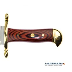 Muela Podenquero Madera Y Latón -Leopard Almacenar cuchillo muela podenquero madera y laton 3