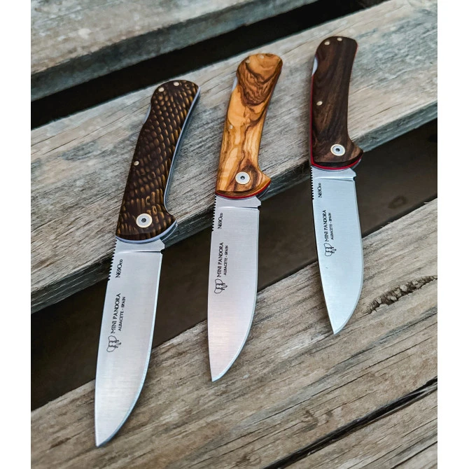 Cudeman Mini Pandora Olivo Con Separador Rojo Y Funda 4 Cudeman Mini Pandora Olivo Con Separador Rojo Y Funda - Imagen 2