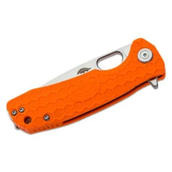 Honey Badger Medium Linerlock Drop Point Orange -Leopard Almacenar honey badger medium linerlock drop point orange 1