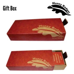 Honey Badger Medium Linerlock Drop Point Orange -Leopard Almacenar honey badger medium linerlock drop point orange 9