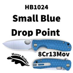 Honey Badger Small Linerlock Drop Point Blue 15 Honey Badger Small Linerlock Drop Point Blue -Leopard Almacenar honey badger small linerlock drop point blue 3