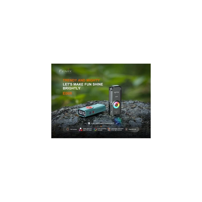 Linterna Fenix E06R Gris 700 Lúmenes Recargable Con Luz ULtravioleta Y Láser Rojo 12 Linterna Fenix E06R Gris 700 Lúmenes Recargable Con Luz ULtravioleta Y Láser Rojo - Imagen 10