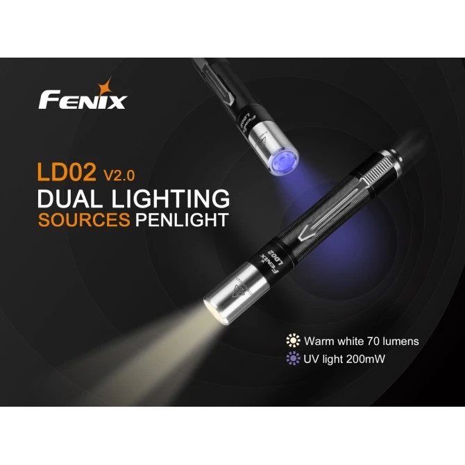 Linterna Fenix LD02V2.0 70 Lumens Blanco Y 200 MW Ultravioleta 4 Linterna Fenix LD02V2.0 70 Lumens Blanco Y 200 MW Ultravioleta - Imagen 2