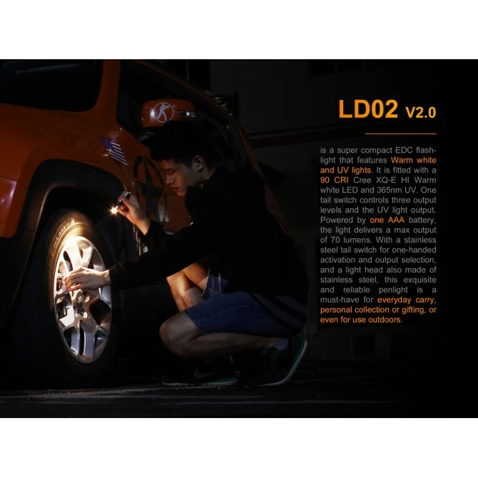 Linterna Fenix LD02V2.0 70 Lumens Blanco Y 200 MW Ultravioleta 5 Linterna Fenix LD02V2.0 70 Lumens Blanco Y 200 MW Ultravioleta - Imagen 3