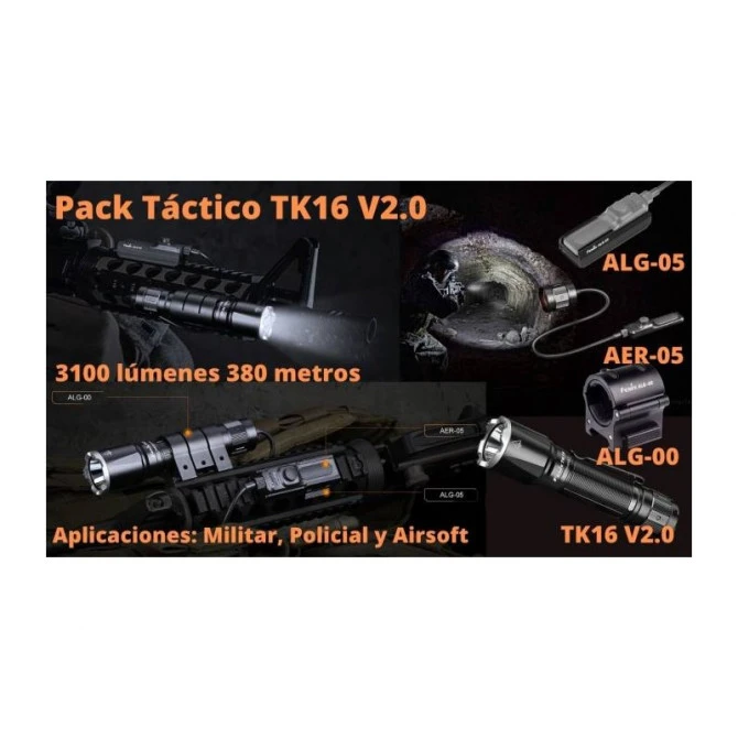 Linterna Fenix TK16-V2.0 3100 Lumens Pack Recargable 4 Linterna Fenix TK16-V2.0 3100 Lumens Pack Recargable - Imagen 2