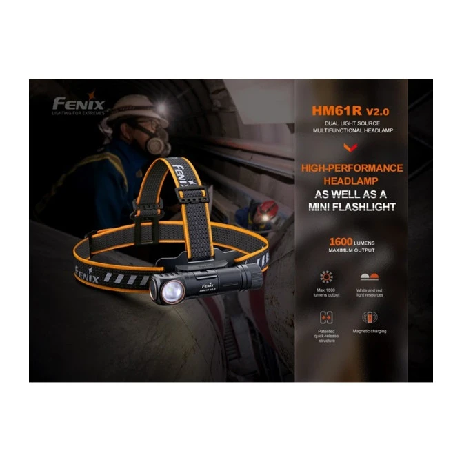 Linterna Frontal Fenix HM61R-V2.0 1600 Lumens (Luz Roja Y Blanca) Recargable 6 Linterna Frontal Fenix HM61R-V2.0 1600 Lumens (Luz Roja Y Blanca) Recargable - Imagen 4