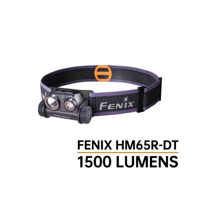 Linterna Frontal Fenix HM65R-DT Púrpura 1500 Lumens Recargable 3 Linterna Frontal Fenix HM65R-DT Púrpura 1500 Lumens Recargable