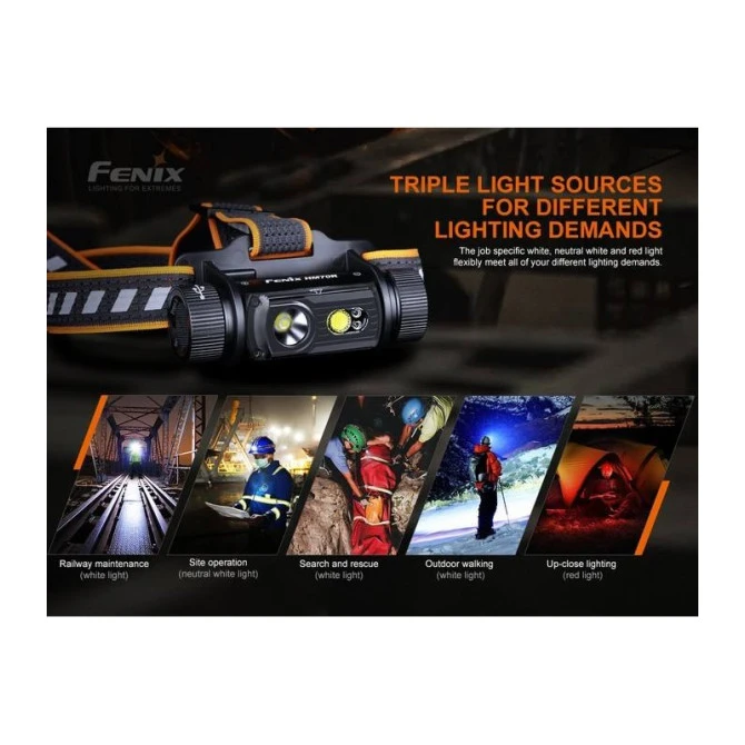 Linterna Frontal Fenix HM70R 1.600 Lumens Recargable 16 Linterna Frontal Fenix HM70R 1.600 Lumens Recargable - Imagen 14