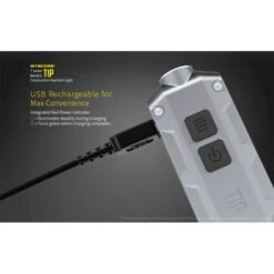 Linterna Llavero Nitecore TIP 360 Lumens Recargable -Leopard Almacenar linterna llavero nitecore tip 360 lumens recargable version 2017 15