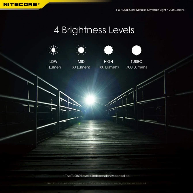 Linterna Nitecore TIP SE Gris 700 Lumens Recargable 4 Linterna Nitecore TIP SE Gris 700 Lumens Recargable - Imagen 2