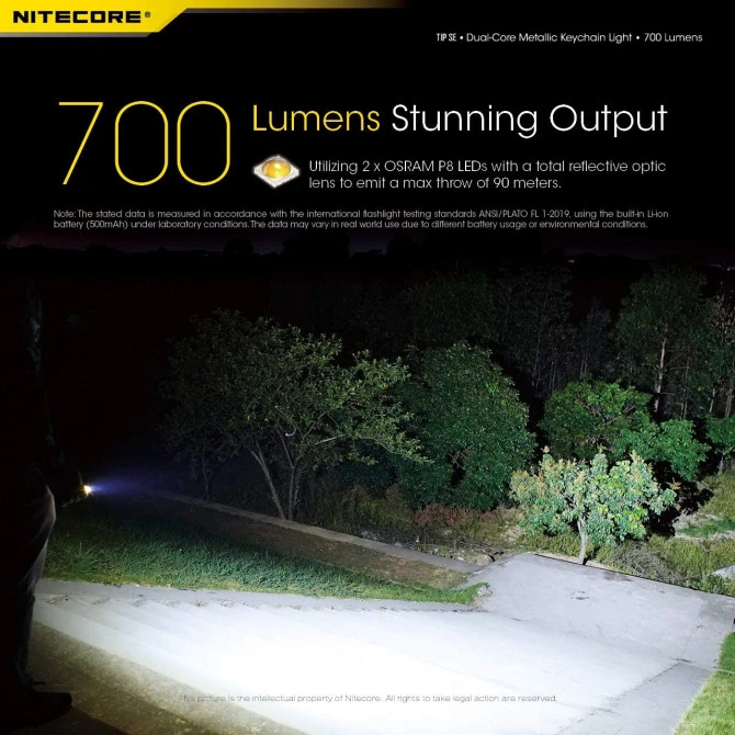 Linterna Nitecore TIP SE Gris 700 Lumens Recargable 6 Linterna Nitecore TIP SE Gris 700 Lumens Recargable - Imagen 4