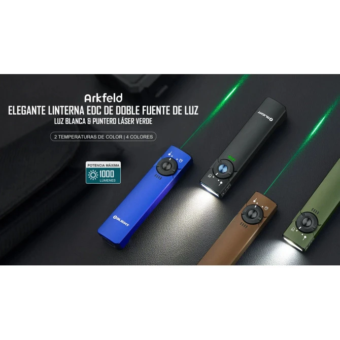Linterna Olight Arkfeld CW Azul Con Láser 1000 Lúmenes Recargable 4 Linterna Olight Arkfeld CW Azul Con Láser 1000 Lúmenes Recargable - Imagen 2