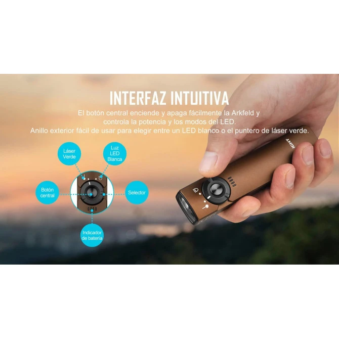 Linterna Olight Arkfeld CW Azul Con Láser 1000 Lúmenes Recargable 10 Linterna Olight Arkfeld CW Azul Con Láser 1000 Lúmenes Recargable - Imagen 8