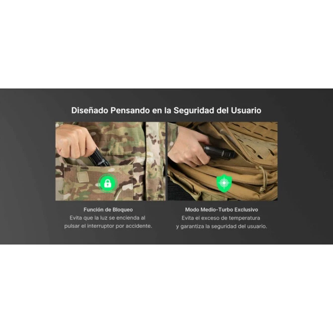 Linterna Olight Warrior Nano 1.200 Lumens Recargable 8 Linterna Olight Warrior Nano 1.200 Lumens Recargable - Imagen 6