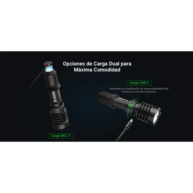 Linterna Olight Warrior X 4 - 2.600 Lumens Kit Caza Recargable 15 Linterna Olight Warrior X 4 - 2.600 Lumens Kit Caza Recargable - Imagen 13