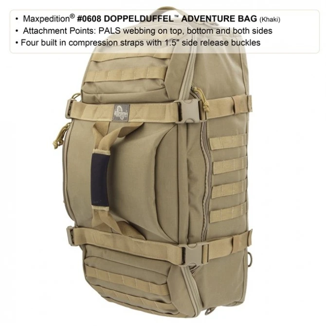 Maxpedition Doppleduffel Adventure Bag Khaki 8 Maxpedition Doppleduffel Adventure Bag Khaki - Imagen 6
