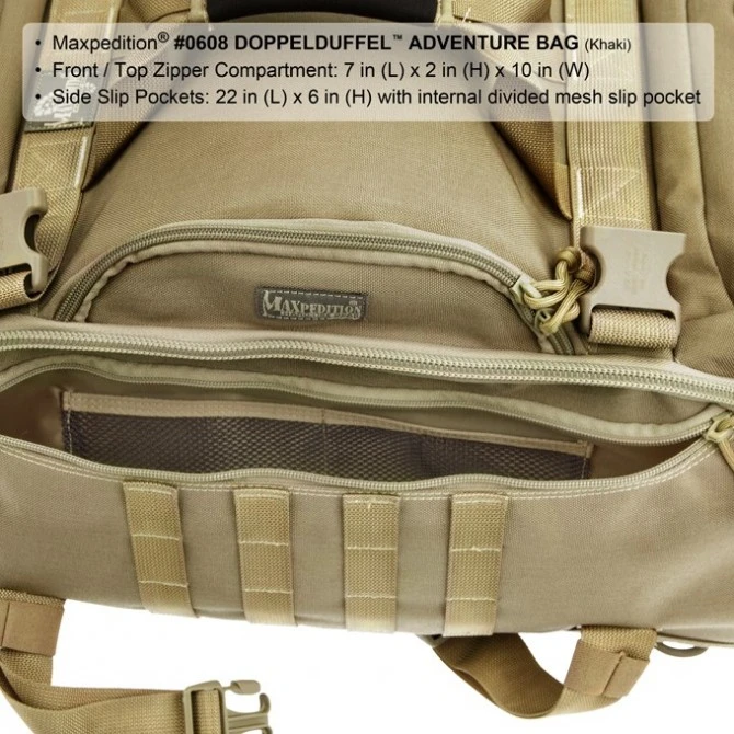 Maxpedition Doppleduffel Adventure Bag Khaki 9 Maxpedition Doppleduffel Adventure Bag Khaki - Imagen 7