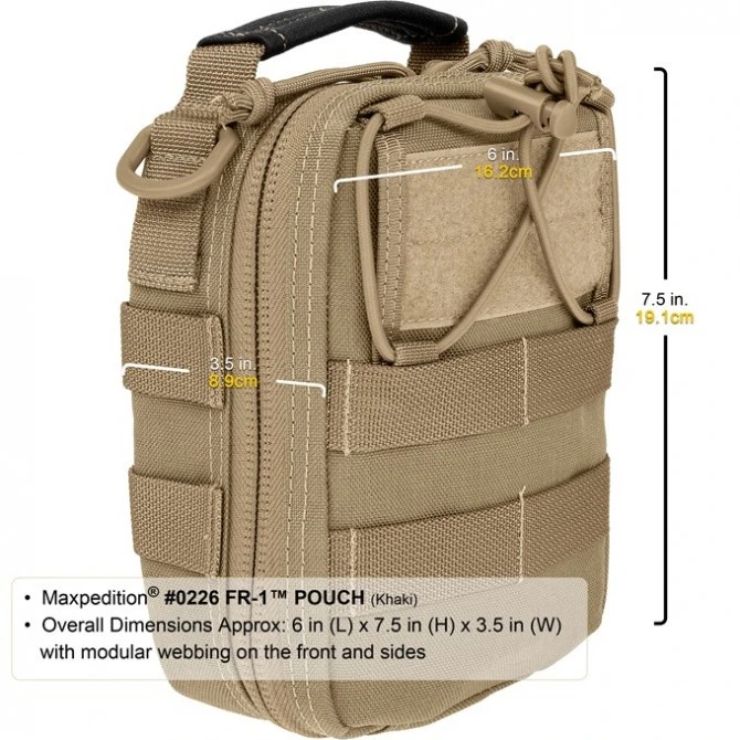 Maxpedition FR-1 Pouch Khaki 5 Maxpedition FR-1 Pouch Khaki - Imagen 3