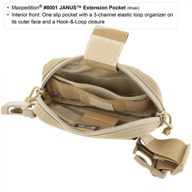 Maxpedition Janus Extension Pocket. Khaki. 7 Maxpedition Janus Extension Pocket. Khaki. - Imagen 5