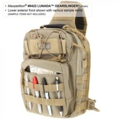 Mochila Bandolera Maxpedition Lunada Gearslinger Black -Leopard Almacenar mochila bandolera maxpedition lunada gearslinger black 12