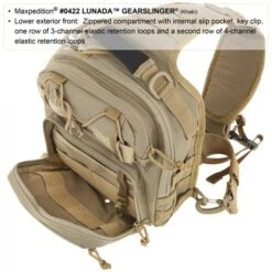 Mochila Bandolera Maxpedition Lunada Gearslinger Black -Leopard Almacenar mochila bandolera maxpedition lunada gearslinger black 7