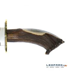 Muela Podenquero-S Asta De Ciervo Con Roseta Y Latón -Leopard Almacenar muela podenquero s asta de ciervo con roseta y laton 3