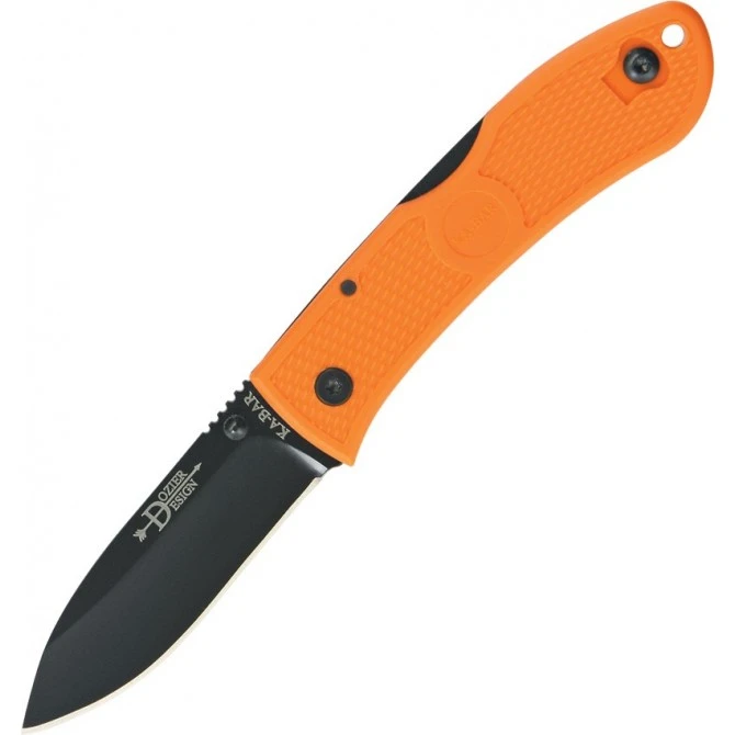 Ka-Bar Dozier Folding Hunter Naranja Hoja Negra 3 Ka-Bar Dozier Folding Hunter Naranja Hoja Negra