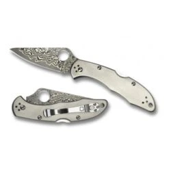 Spyderco Delica 4 Titanio Damasco 10 Spyderco Delica 4 Titanio Damasco -Leopard Almacenar navaja spyderco delica 4 titanio damasco 3