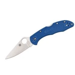Spyderco Delica Flat Ground Filo Liso Azul