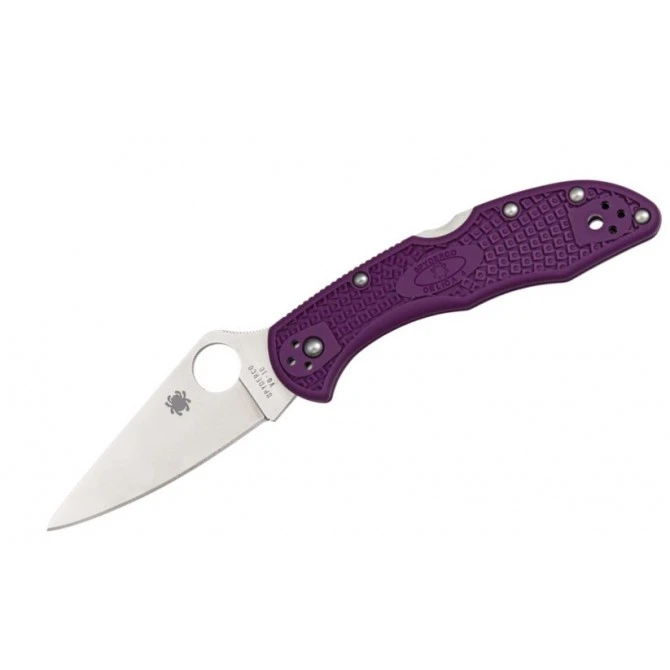 Spyderco Delica Flat Ground Filo Liso Purple FRN 4 Spyderco Delica Flat Ground Filo Liso Purple FRN - Imagen 2