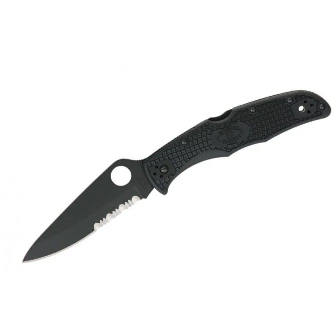 Spyderco Endura 4 Hoja Negra Parc Serr 3 Spyderco Endura 4 Hoja Negra Parc Serr