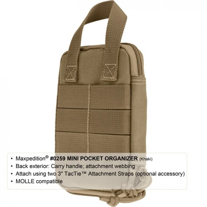 Organizador Maxpedition Mini Pocket Khaki 5 Organizador Maxpedition Mini Pocket Khaki - Imagen 3