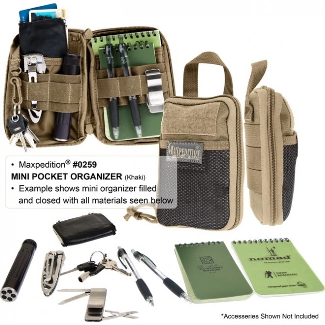 Organizador Maxpedition Mini Pocket Khaki 7 Organizador Maxpedition Mini Pocket Khaki - Imagen 5