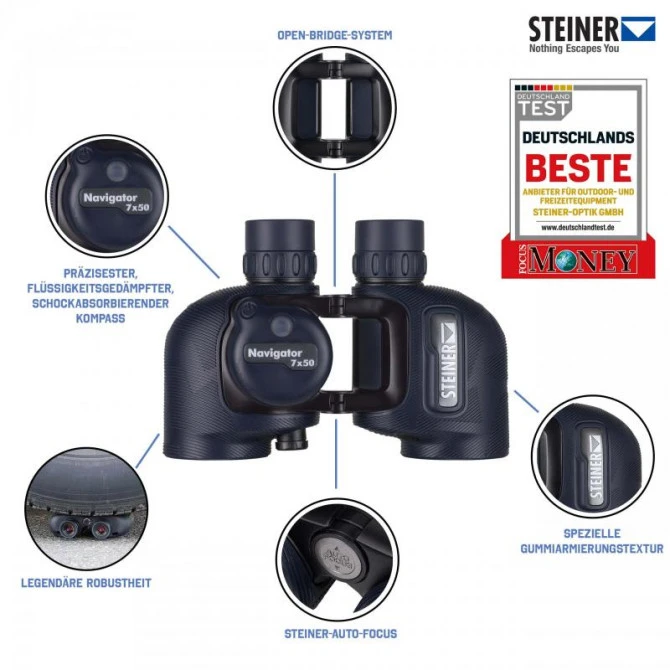 Prismáticos Steiner Navigator 7x50 Con Brújula 5 Prismáticos Steiner Navigator 7x50 Con Brújula - Imagen 3