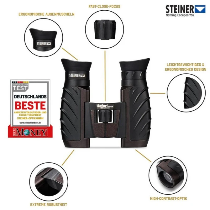 Prismáticos Steiner Safari Ultrasharp 10x26 5 Prismáticos Steiner Safari Ultrasharp 10x26 - Imagen 3