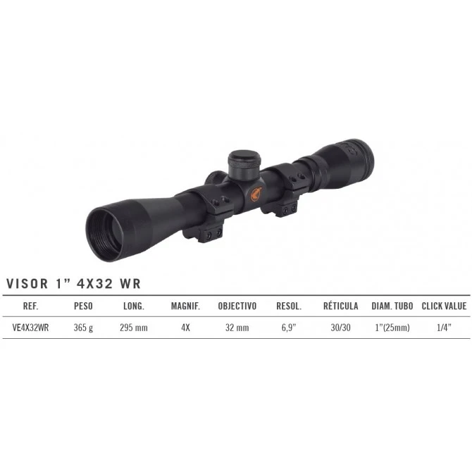 Visor Gamo 4X32 WR 4 Visor Gamo 4X32 WR - Imagen 2