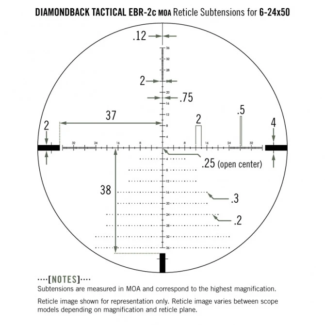 Visor Vortex Diamondback Táctical 6-24x50 EBR-2C (Moa) 5 Visor Vortex Diamondback Táctical 6-24x50 EBR-2C (Moa) - Imagen 3